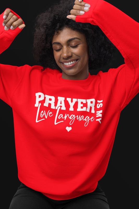 Red w/ White Prayer is my Love Language